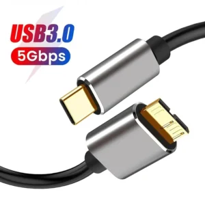 External Hard Drive Cable USB 3.0 Type C To Micro B Male Adapter For Toshiba Seagate WD Lenovo PC Laptop HDD Disk Data Sync Cord