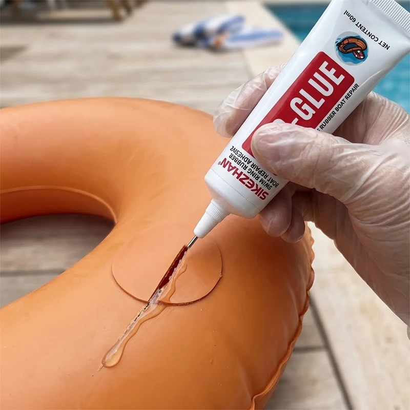 PVC Glue Inflatable Boat Swim Ring Repair Adhesive Waterproof Sealant for Air Mattress Kayak Pool Dinghy Care 60ml - SIKEZHAN