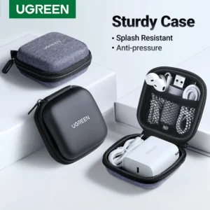 UGREEN Storage Case Bag for Airpods Charger Cable Bluetooth Headphones Funds Luxury Storage Case