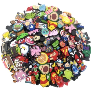 20/30/50/100/200Pcs Cartoon Animal Shoe Charms Decoration Fit Clog Sandals Slippers Ornament Shoes Accessories kids Party Gifts