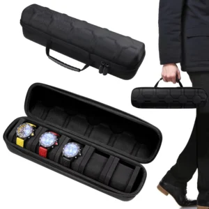 Watch Box Organizer Portable Travel Case Storage Display Holder for Smartwatch Wristwatches Men Women