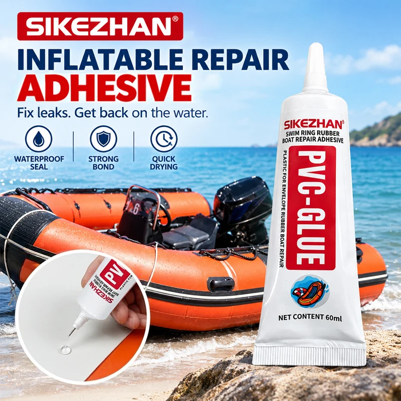 PVC Glue Inflatable Boat Swim Ring Repair Adhesive Waterproof Sealant for Air Mattress Kayak Pool Dinghy Care 60ml - SIKEZHAN