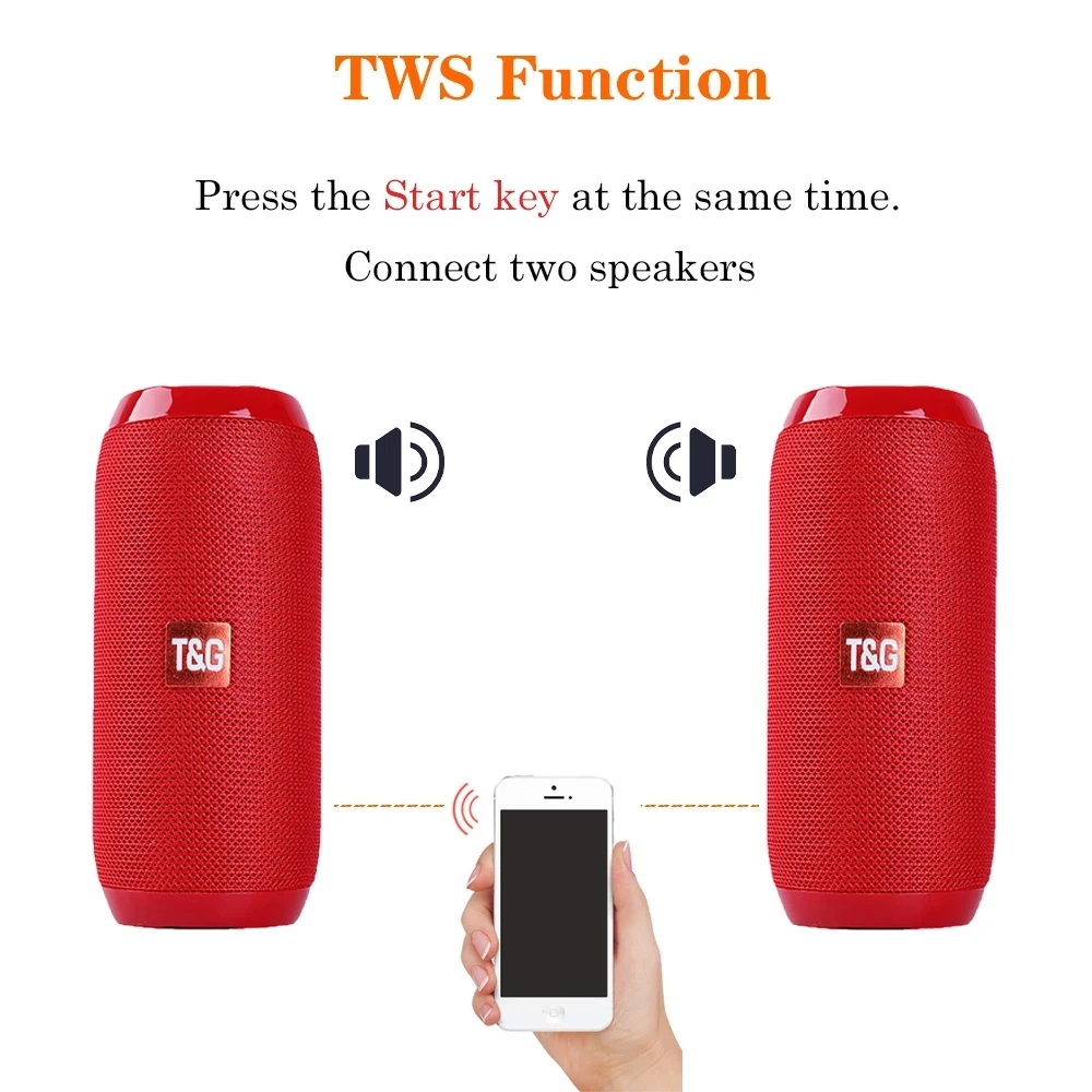 Portable Wireless Bluetooth Speaker Blutooth Music Sound Box For Caixa De Som Blootooth Subwoofer Radio FM Handfree Bass System