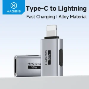 Hagibis USB C To Lightning Adapter Male to Female Charging Converter Data Transfer for iPhone 13/14 Pro Max AirPods 1 EarPods