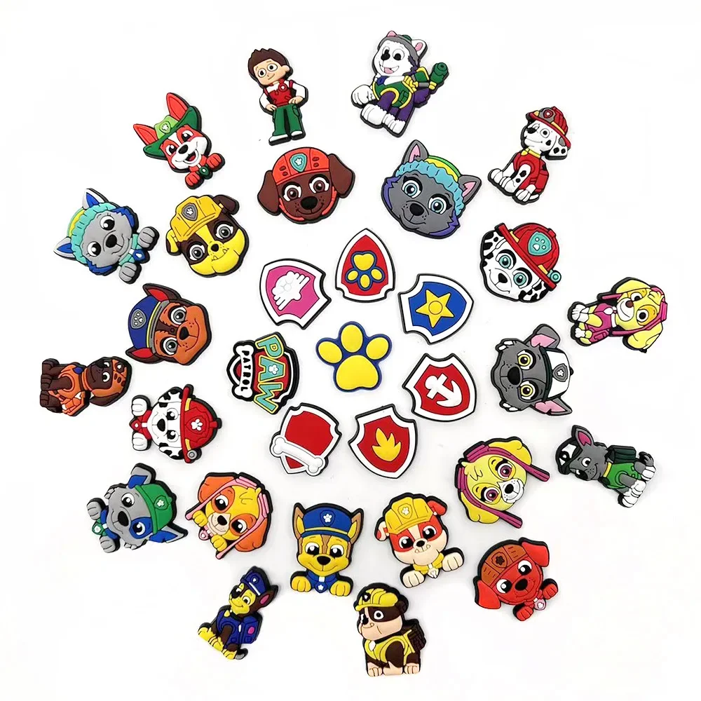 Paw Patrol PVC Shoe Charms Cartoon Animals DIY Decorations for Crocs Party Shoes Kids Toys Christmas Gift Accessories