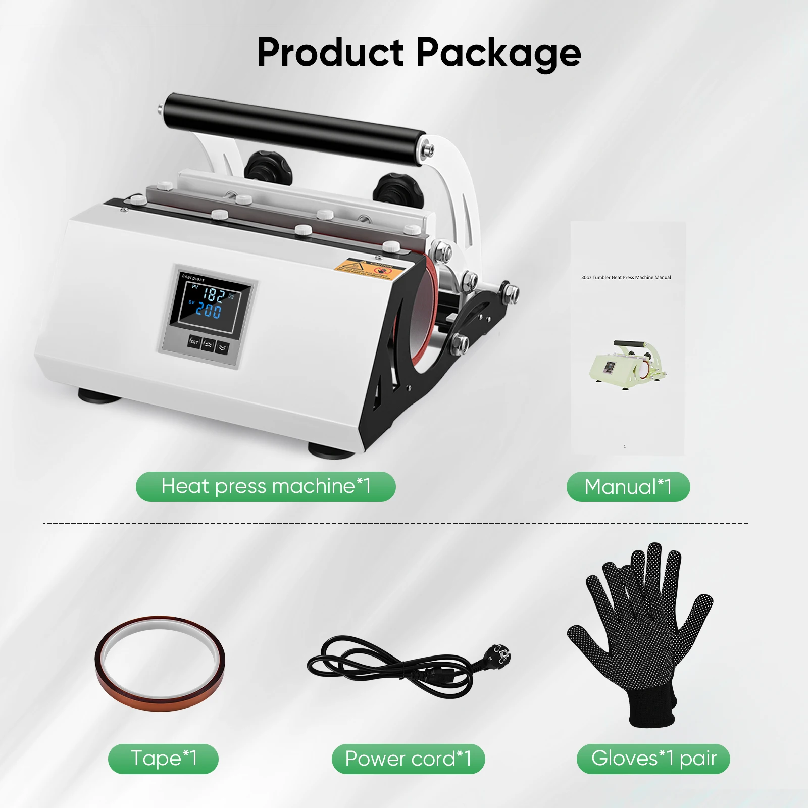 10Oz to 30Oz Cup Tumbler Heat Press Touchscreen DIY Gift Ceramic Mug Heat Presser Sublimation Transfer Auto Printing Machine