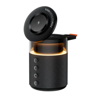 5-in-1 Magnetic Wireless Charging Station with Wireless Speaker Night Light Fast Charger for iPhone iWatch AirPods With Speaker