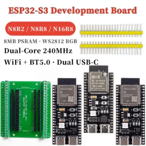 ESP32-S3 N16R8 N8R8 DevKit Dual-Core Xtensa LX7 240MHz WiFi Bluetooth 5.0 USB-C CH343 GPIO Board for Arduino MicroPython