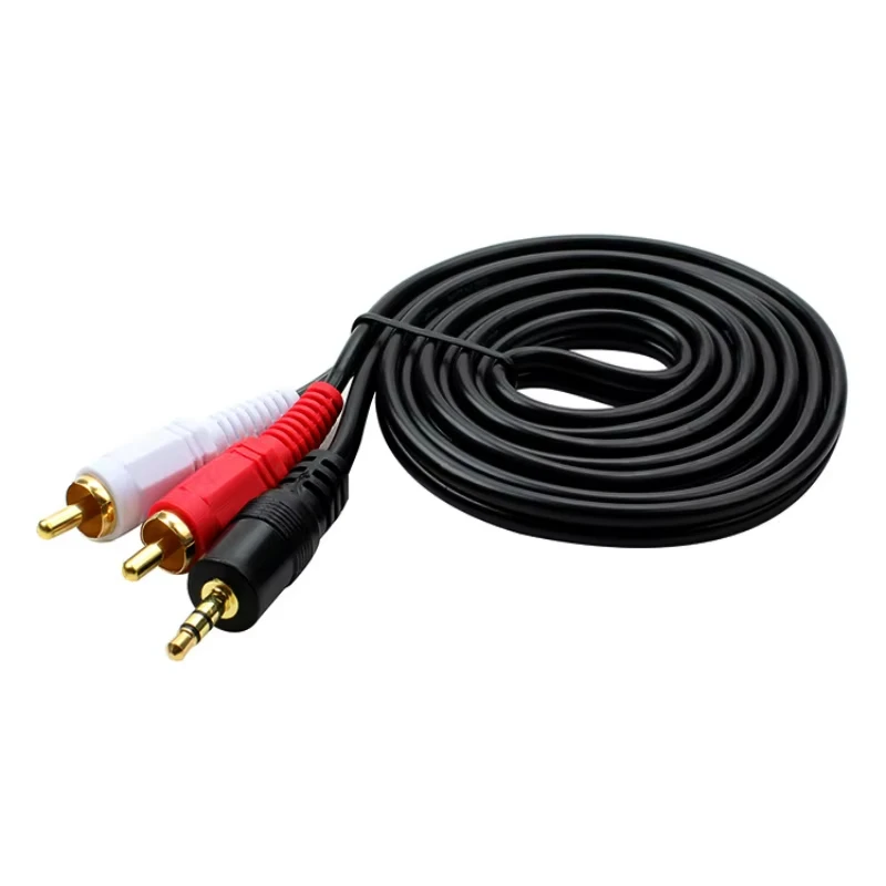1.4m Audio Cable 3.5 Jack To 2 Rca Male To Male 2rca To 3.5mm Aux Stereo Audio Car Cable Splitter