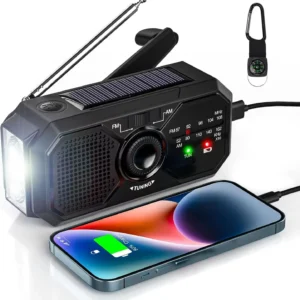 Portable Solar Radio, Emergency Kits First Aid Radio With Crank, Dynamo AM/FM Radio, Blackout Power Station, USB Phone Charger