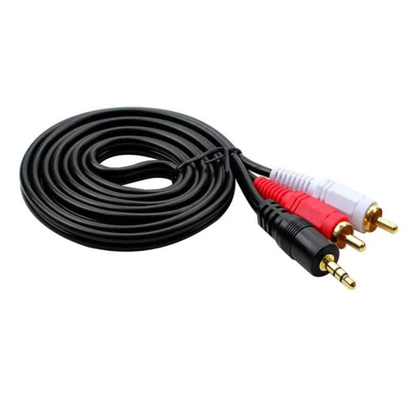 1.4m Audio Cable 3.5 Jack To 2 Rca Male To Male 2rca To 3.5mm Aux Stereo Audio Car Cable Splitter