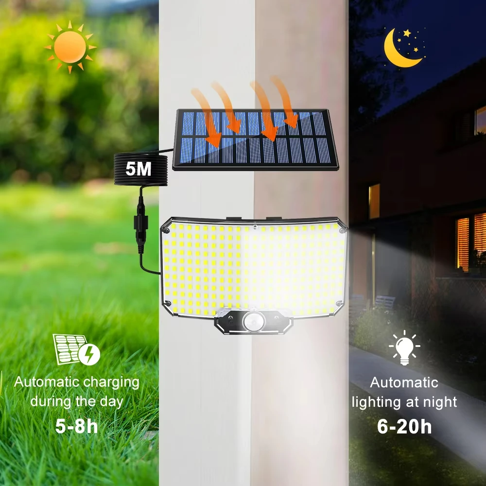 234 LED Solar Lights Outdoor Lights Solar Powered Security Light Motion Sensor Waterproof Solar Powered Security Spot Lights
