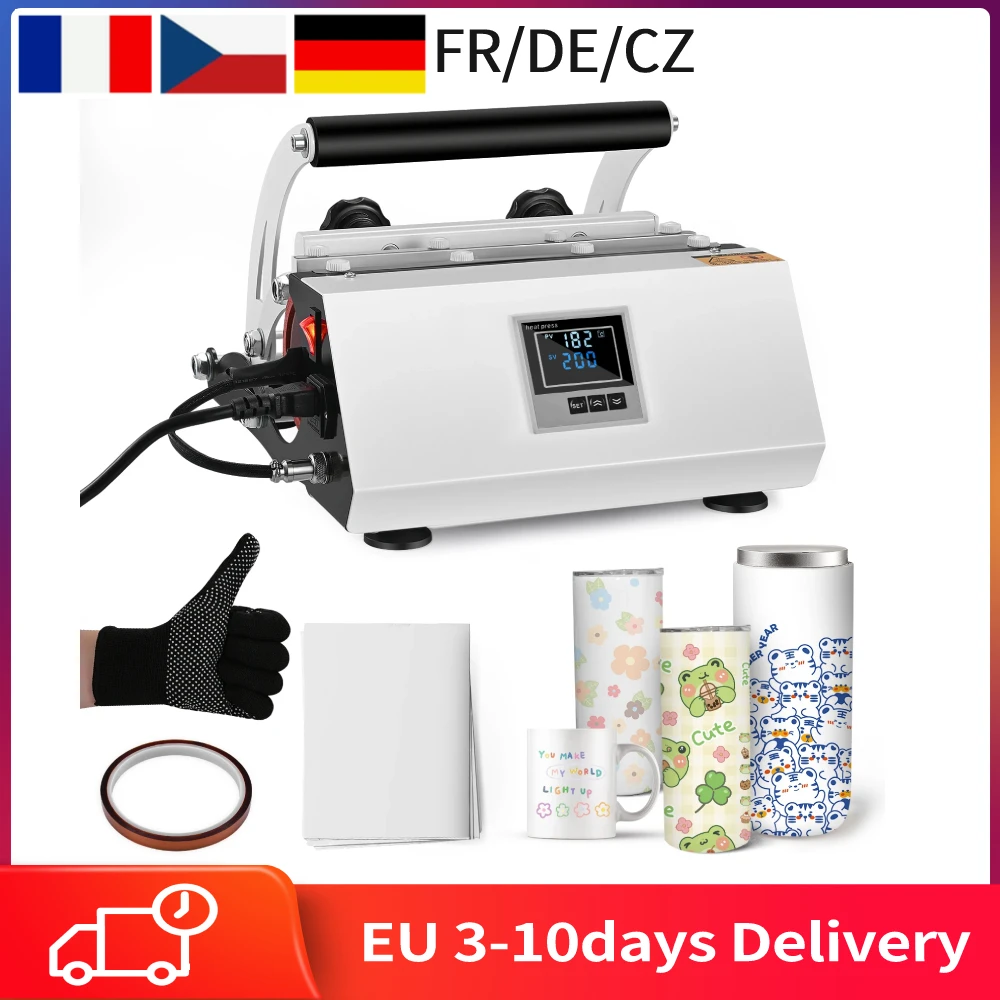 10Oz to 30Oz Cup Tumbler Heat Press Touchscreen DIY Gift Ceramic Mug Heat Presser Sublimation Transfer Auto Printing Machine