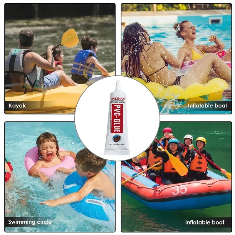 PVC Glue Inflatable Boat Swim Ring Repair Adhesive Waterproof Sealant for Air Mattress Kayak Pool Dinghy Care 60ml - SIKEZHAN