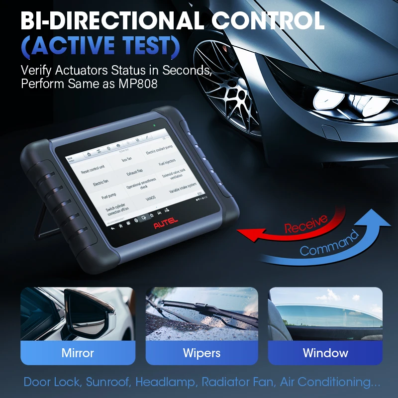 Autel MK808S Car Diagnostic Tool Automotive Code Reader OE All Systems Diagnostics Bidirectional OBD2 Scanner PK MX808S