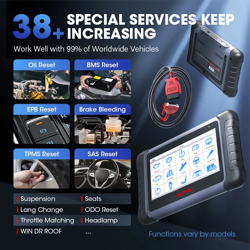 Autel MK808S Car Diagnostic Tool Automotive Code Reader OE All Systems Diagnostics Bidirectional OBD2 Scanner PK MX808S