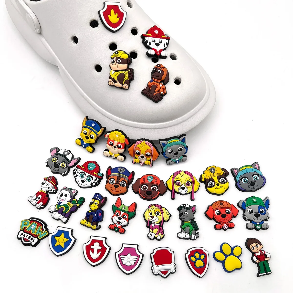 Paw Patrol PVC Shoe Charms Cartoon Animals DIY Decorations for Crocs Party Shoes Kids Toys Christmas Gift Accessories