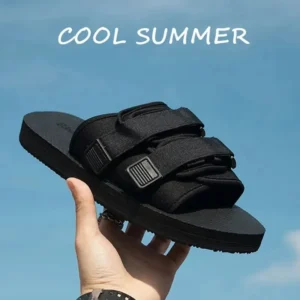 High Quality Outdoor Men Slippers Hook&Loop Canvas Casual Couple Shoes Slip-on Beach Slippers Sandals Women Shoes Flip Flops