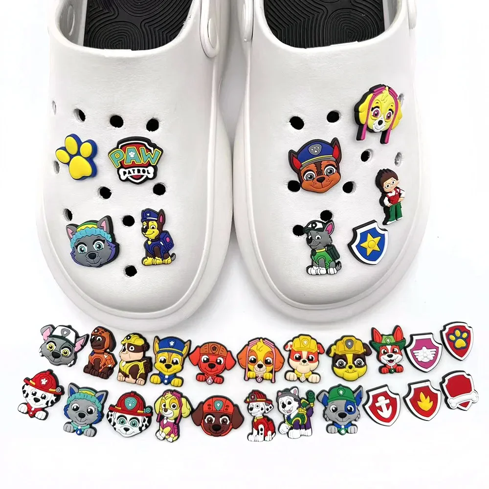 Paw Patrol PVC Shoe Charms Cartoon Animals DIY Decorations for Crocs Party Shoes Kids Toys Christmas Gift Accessories