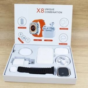 X8 Smart Watch With Power Bank And Bluetooth Earphones 6 In 1 + Key Chain